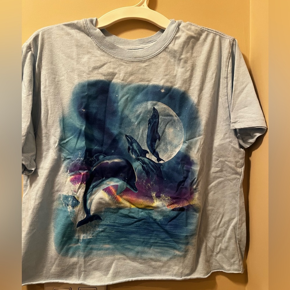 Dolphin Graphic T-Shirt Size XS Mighty Fine